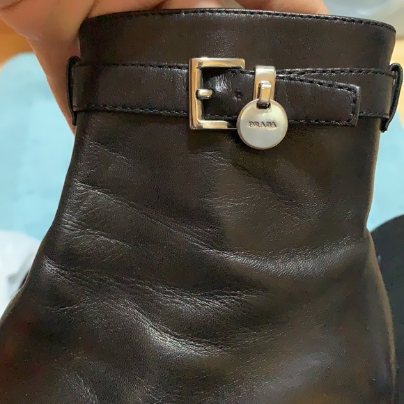 PRADA LEATHER BOOTS - Picture 4 of 12